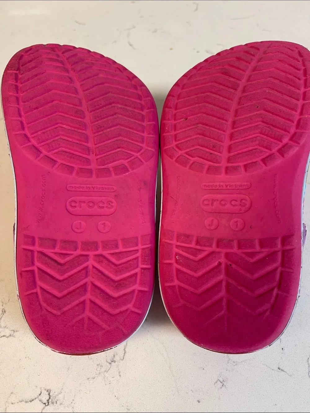Crocs Kids' Crocband Butterfly Clogs Candy Pink Size 1 Junior Style # 202664
